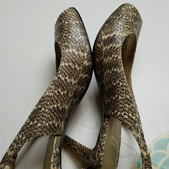 Stuart Weitzman open toe pumps size 8.5 - Picture 7 of 8